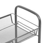 Carrello portautensili a 5 ripiani in rete, nero/grigio/bianco, monoposto