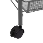 Carrello portautensili a 5 ripiani in rete, nero/grigio/bianco, monoposto