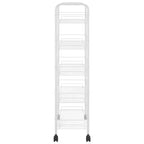 Carrello portautensili a 5 ripiani in rete, nero/grigio/bianco, monoposto