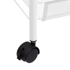Carrello portautensili a 5 ripiani in rete, nero/grigio/bianco, monoposto