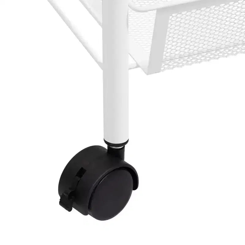 Carrello portautensili a 5 ripiani in rete, nero/grigio/bianco, monoposto