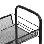Carrello portautensili a 5 ripiani in rete, nero/grigio/bianco, monoposto