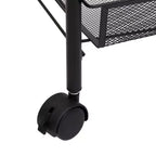 Carrello portautensili a 5 ripiani in rete, nero/grigio/bianco, monoposto
