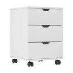 Classificatore verticale a 3 cassetti nero/marrone/bianco con rotelle, per utente singolo