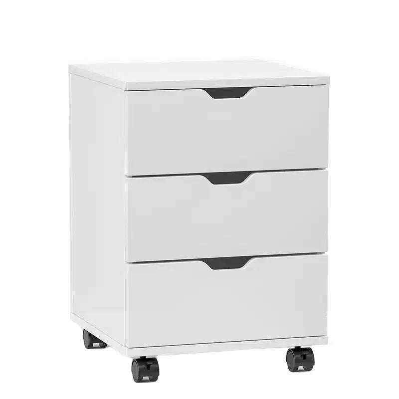 Classificatore verticale a 3 cassetti nero/marrone/bianco con rotelle, per utente singolo