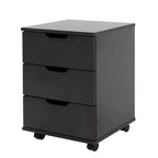 Classificatore verticale a 3 cassetti nero/marrone/bianco con rotelle, per utente singolo
