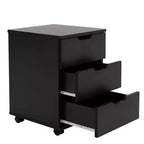 Classificatore verticale a 3 cassetti nero/marrone/bianco con rotelle, per utente singolo