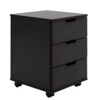 Classificatore verticale a 3 cassetti nero/marrone/bianco con rotelle, per utente singolo
