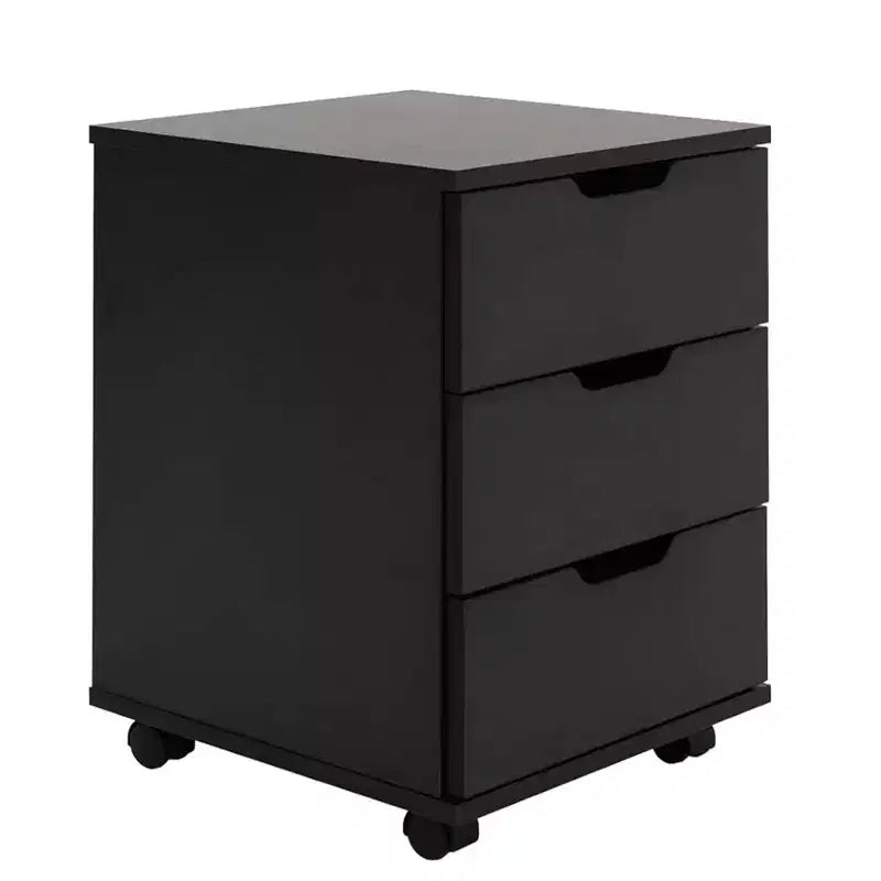 Classificatore verticale a 3 cassetti nero/marrone/bianco con rotelle, per utente singolo