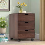 MAYEERTY 1622 Inch White 3-Drawer Vertical Wood File Cabinet - With Casters, Fully Assembled for Home Office