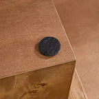 Tavolino da Caffè Rettangolare con Base a Piedistallo Naturale/Noce, Stile Moderno di Metà Secolo, 1 Pezzo