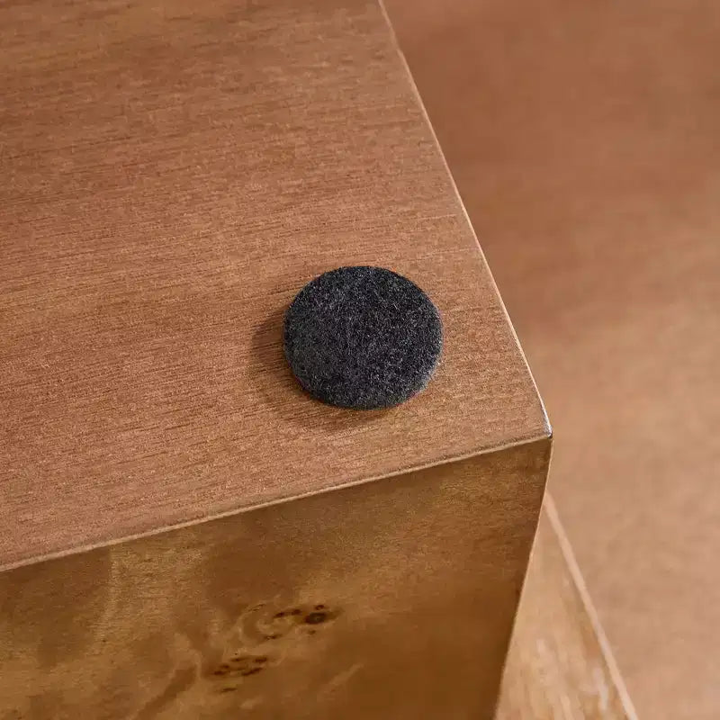 Tavolino da Caffè Rettangolare con Base a Piedistallo Naturale/Noce, Stile Moderno di Metà Secolo, 1 Pezzo