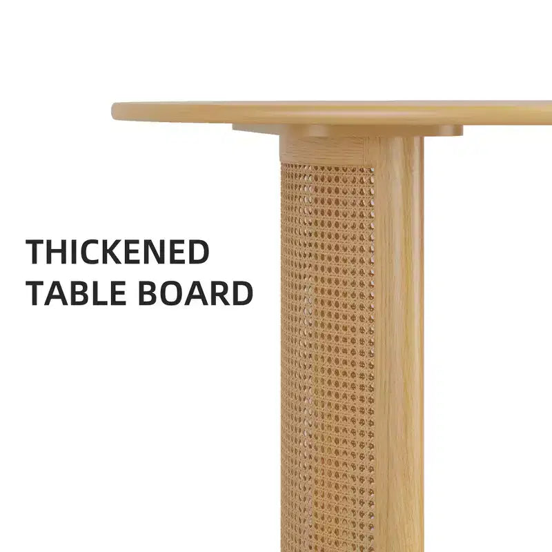 Tavolo da Pranzo Ovale 170 cm con Base in Rattan, Nero / Marrone / Trasparente, 6 Posti
