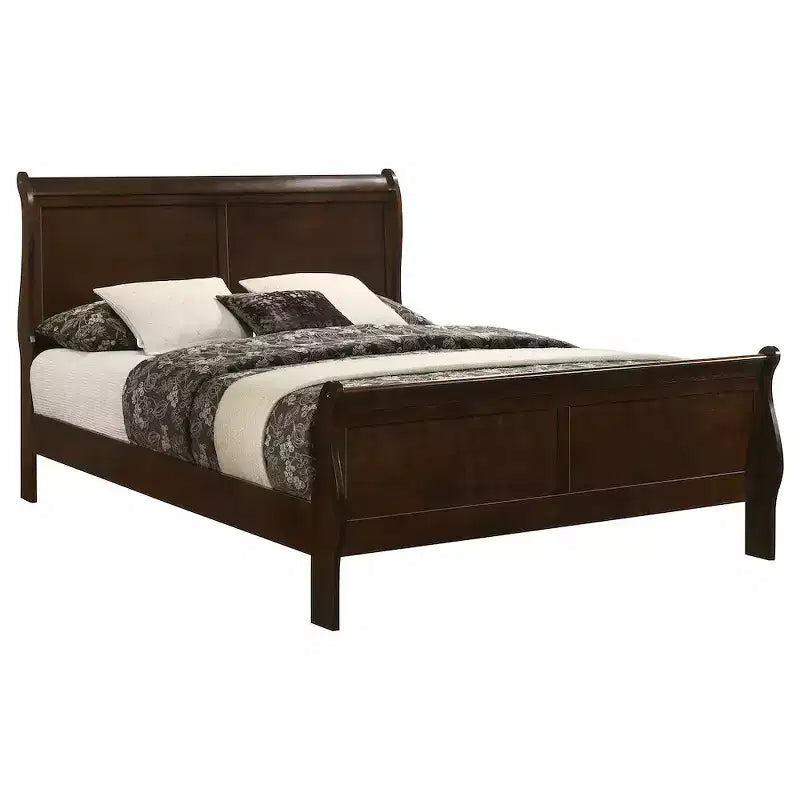 Letto a slitta Cappuccino Wood, King, per 1-2 persone