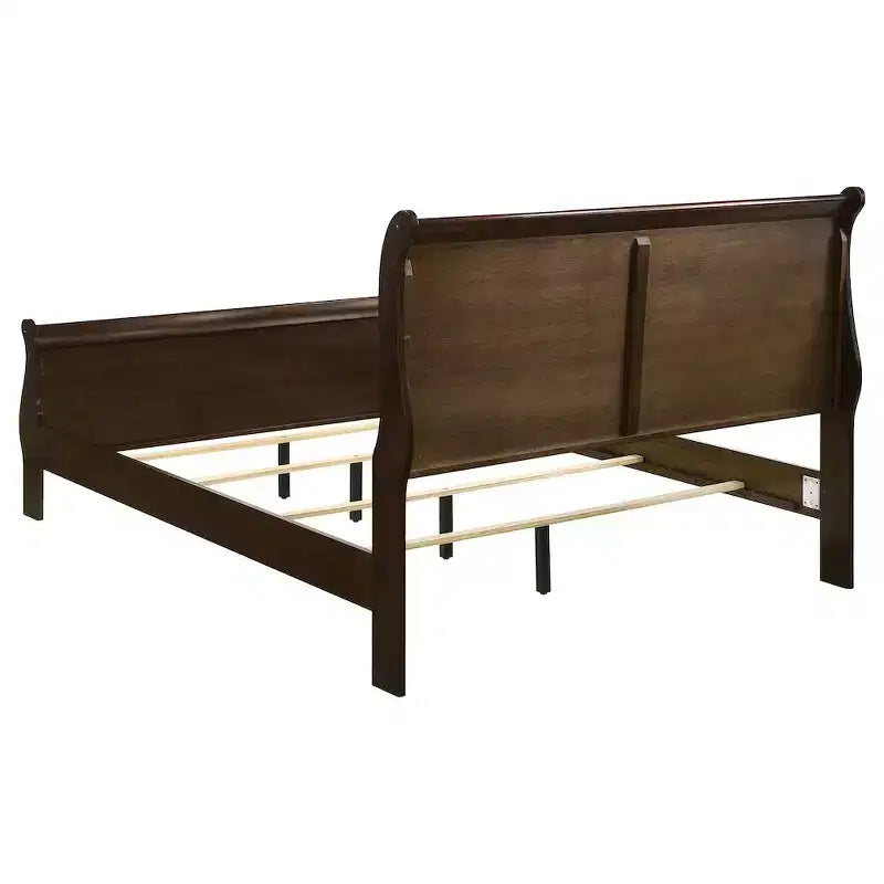 Letto a slitta Cappuccino Wood, King, per 1-2 persone