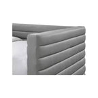 Daybed Gemello in Ecopelle Vegana Beige con Letto Estraibile, 2 Posti Letto