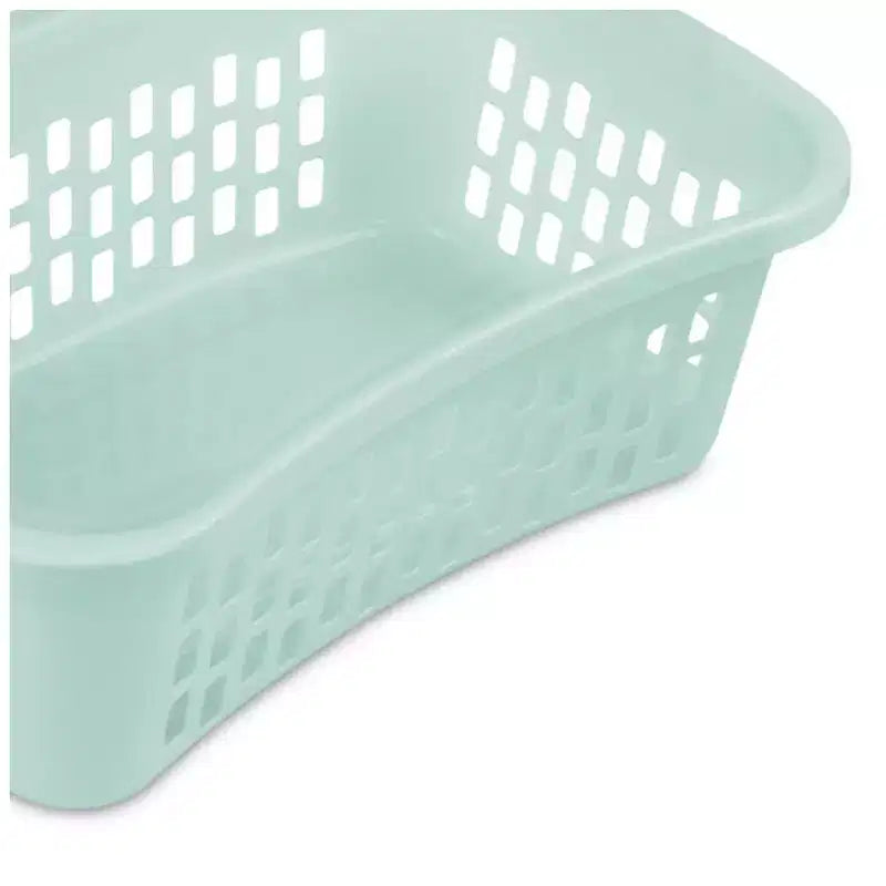 Cesto portabiancheria aperto color menta, con impugnatura per fianco, per una persona