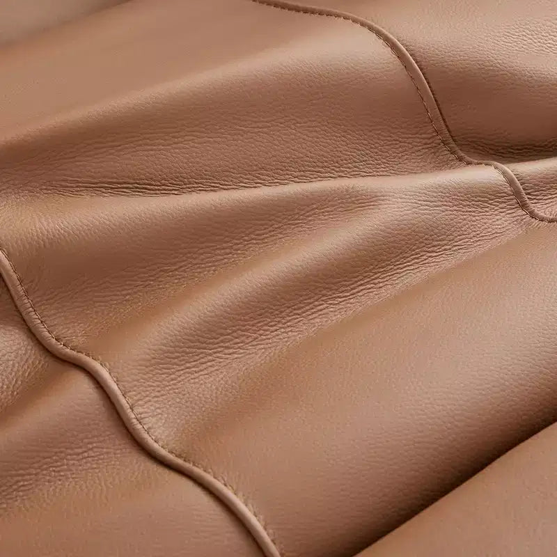 Poltrona reclinabile elettrica a gravità zero in pelle, seduta singola (marrone / grigio / cuoio)