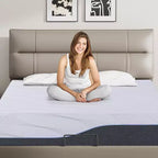 Materasso in memory foam rigido bianco/grigio, Twin XL / Full / Queen, 1–2 persone