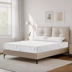 Bianco, arrotolabile, Queen — Materasso in memory foam con gel da 25,4 cm, rigidità media, rivestimento rinfrescante in bambù