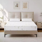 Bianco, arrotolabile, Queen — Materasso in memory foam con gel da 25,4 cm, rigidità media, rivestimento rinfrescante in bambù