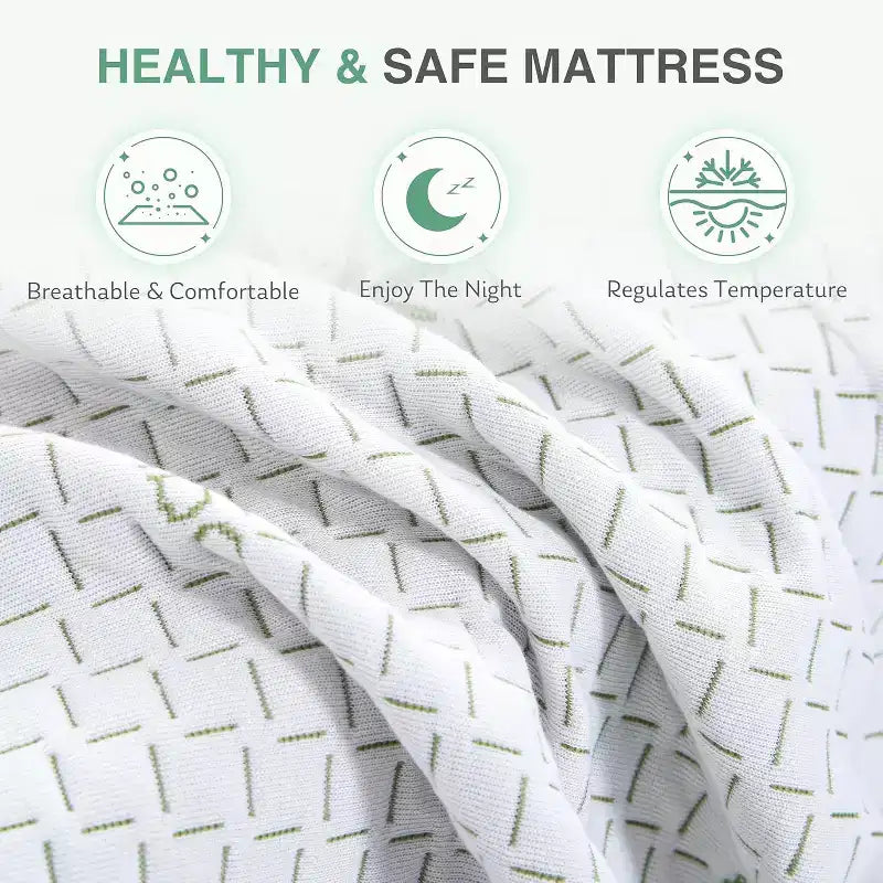 Bianco, arrotolabile, Queen — Materasso in memory foam con gel da 25,4 cm, rigidità media, rivestimento rinfrescante in bambù