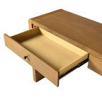 Tavolo Consolle da Fattoria da 55" con 2 Cassetti – Nero / Blu / Naturale