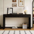Tavolo Consolle da Fattoria da 55" con 2 Cassetti – Nero / Blu / Naturale