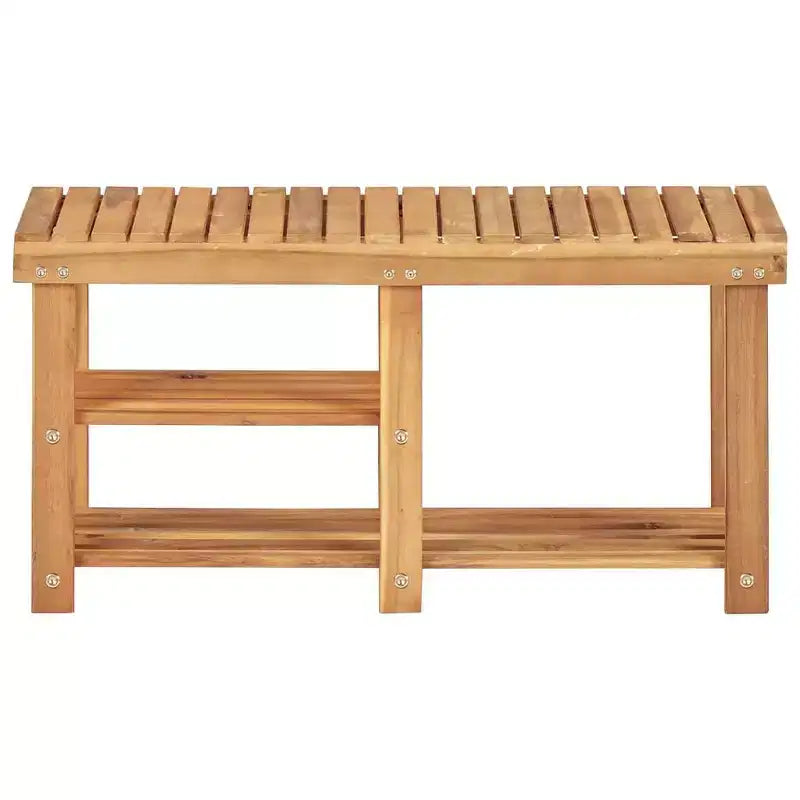 Scarpiera in Legno Naturale, Stile a Doghe, 6 Paia