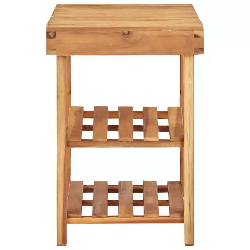 Scarpiera in Legno Naturale, Stile a Doghe, 6 Paia