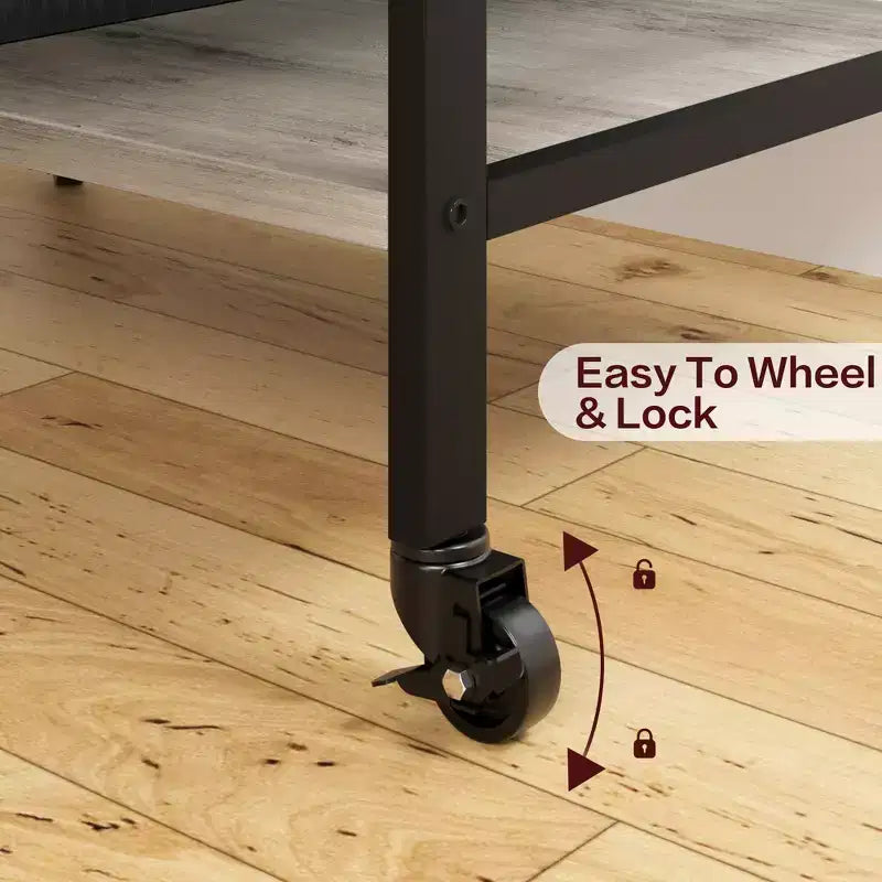 Carrello portaoggetti a 3 ripiani con ruote nero/grigio/color retrò, utente singolo