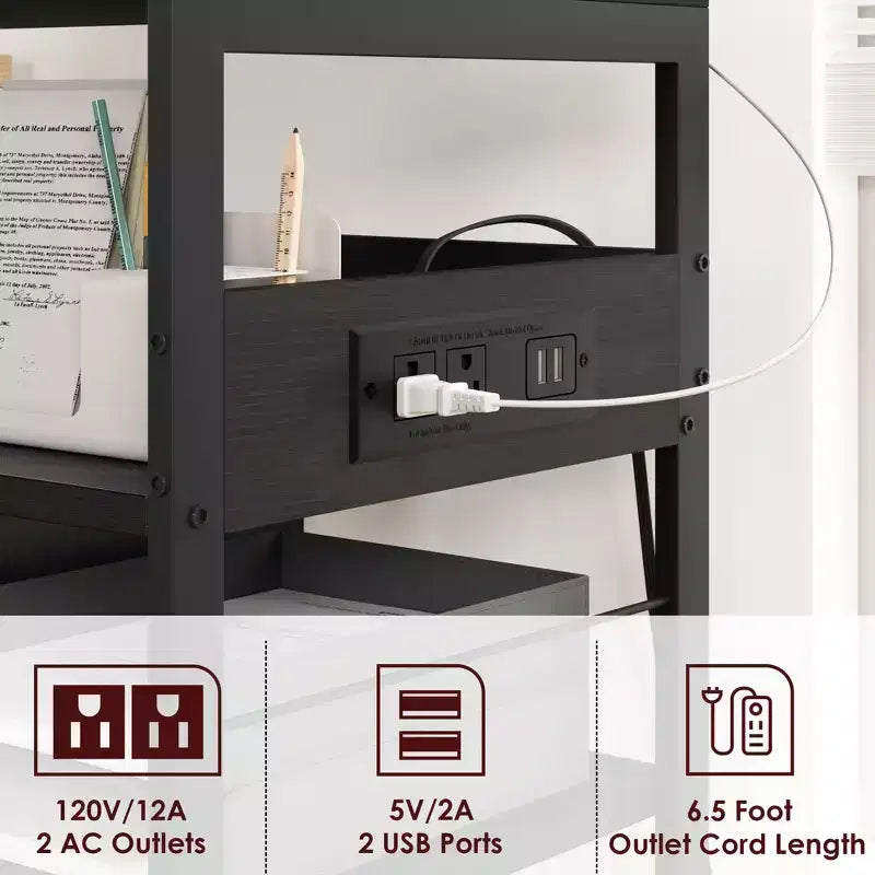 Carrello portaoggetti a 3 ripiani con ruote nero/grigio/color retrò, utente singolo