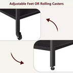 Carrello portaoggetti a 3 ripiani con ruote nero/grigio/color retrò, utente singolo