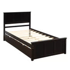 Letto a piattaforma singolo espresso con rotelle, in legno, per 2 persone