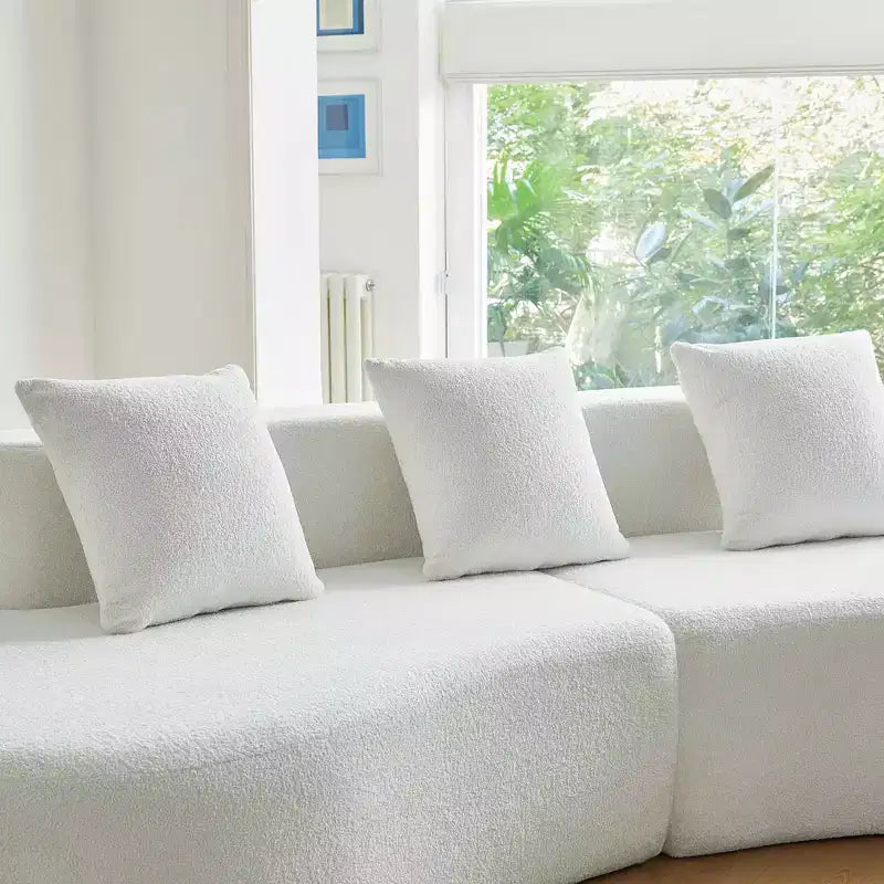 Divano Sezionale Curvo in Velluto, Nero/Blu/Grigio/Arancione/Bianco, 3 Posti