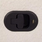 Poltrona reclinabile girevole a dondolo 3-in-1, 1 posto, pelle cognac/bouclé bianco sporco