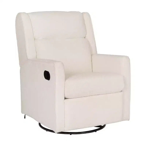 Emma and Oliver Swivel Glider Rocker Recliner with USB/USB-C Charging Ports, Manual 270 Degree Swivel Recliner