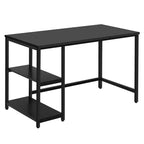 Scrivania per Computer da 47'' con Ripiano Regolabile – Nero / Caffè / Marrone Rustico