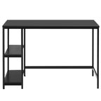 Scrivania per Computer da 47'' con Ripiano Regolabile – Nero / Caffè / Marrone Rustico